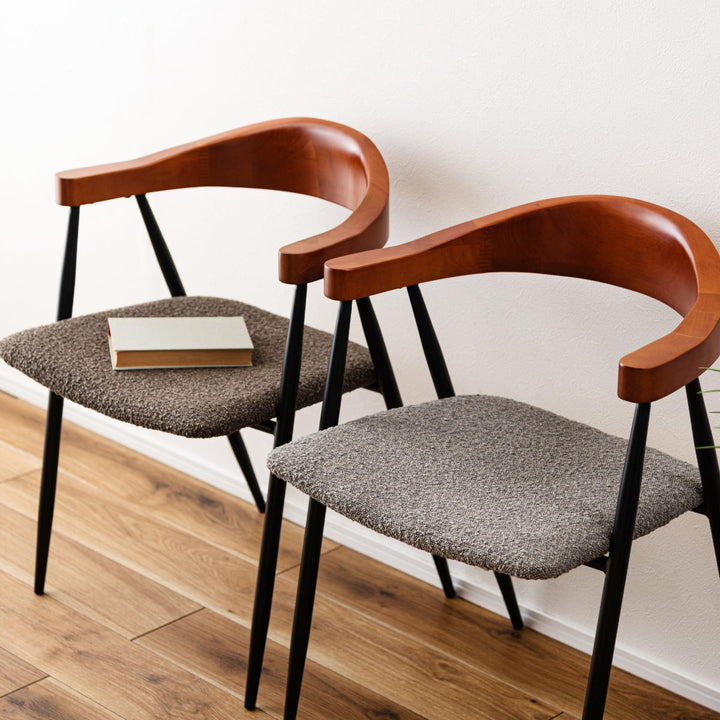 ダイニングチェア座面高44cmスチール脚