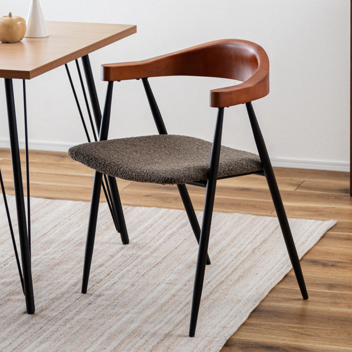 ダイニングチェア座面高44cmスチール脚