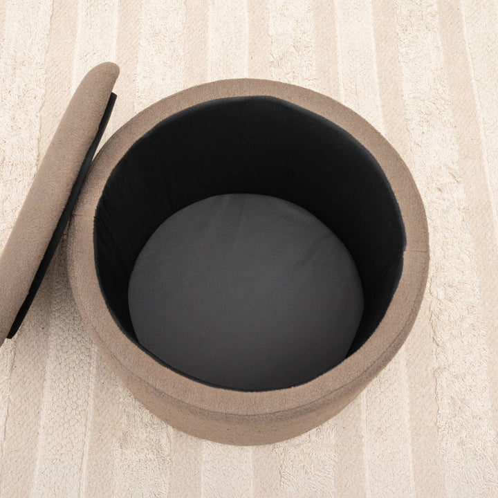 スツール円型高さ37cm収納付