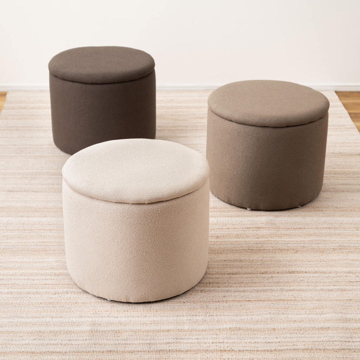 スツール円型高さ37cm収納付