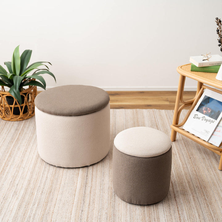 スツール円型高さ37cm収納付