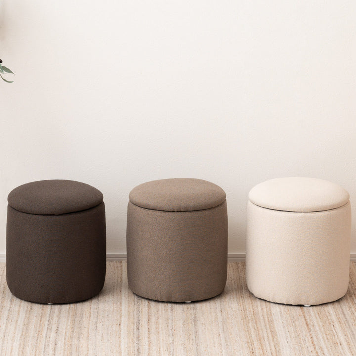 スツール円型高さ32cm収納付