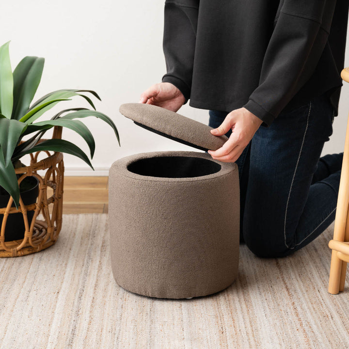 スツール円型高さ32cm収納付