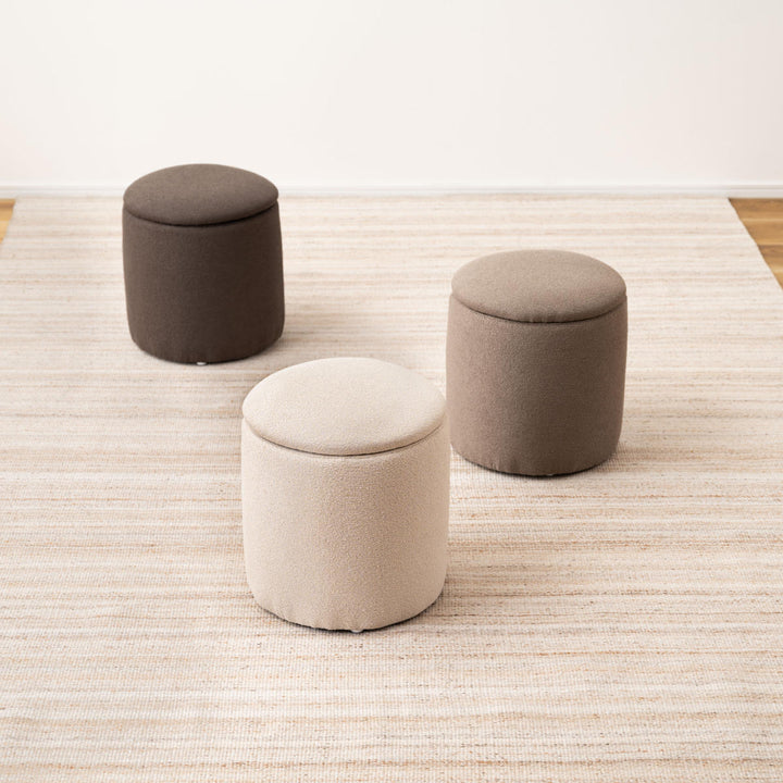 スツール円型高さ32cm収納付