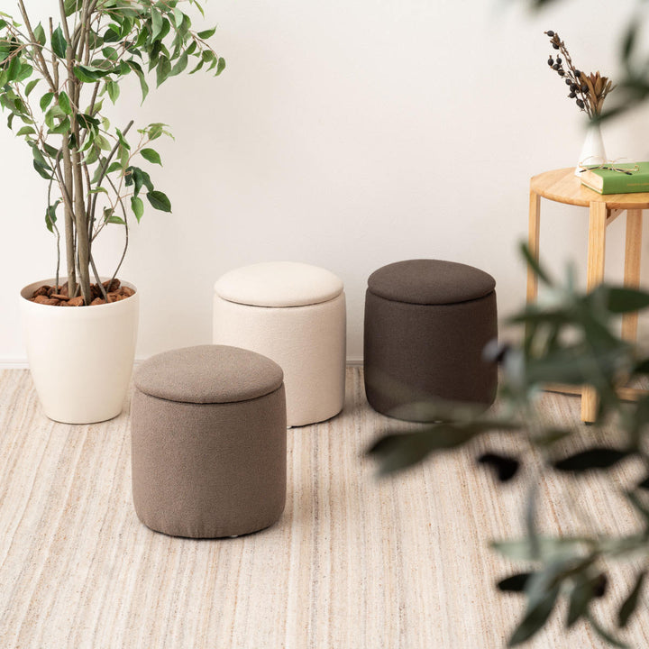 スツール円型高さ32cm収納付