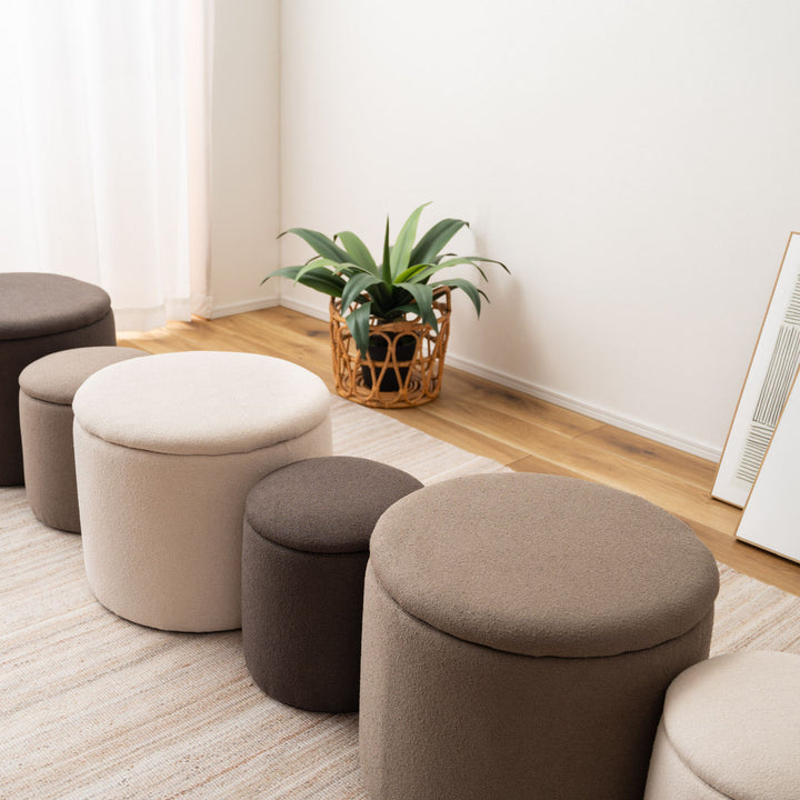 スツール円型高さ32cm収納付