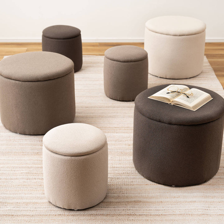 スツール円型高さ32cm収納付