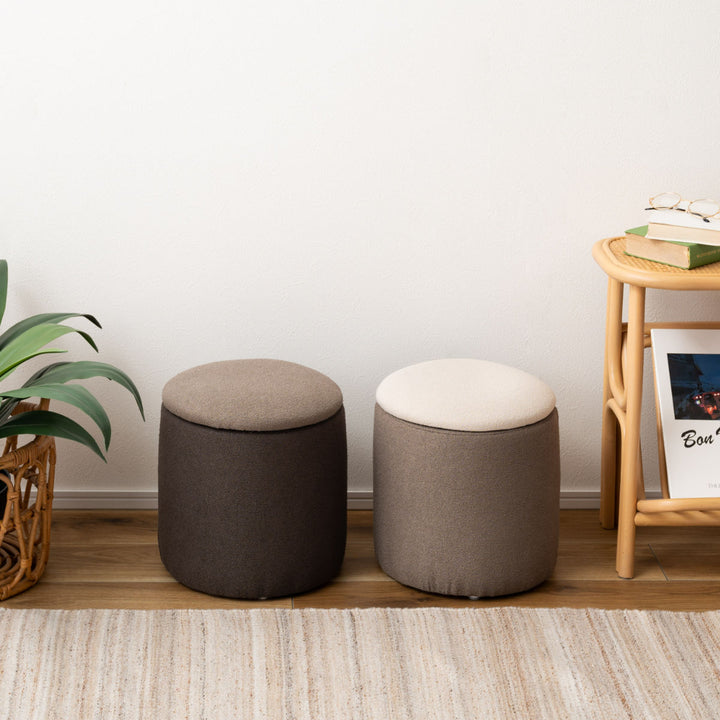 スツール円型高さ32cm収納付