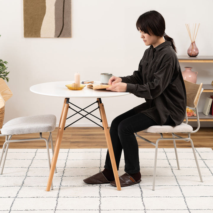 ダイニングチェア座面高47cmスチール脚