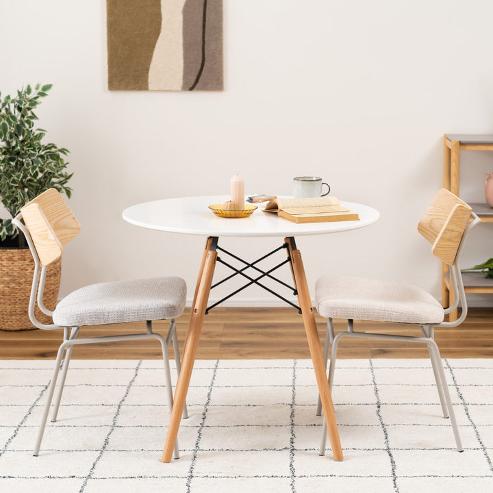 ダイニングチェア座面高47cmスチール脚