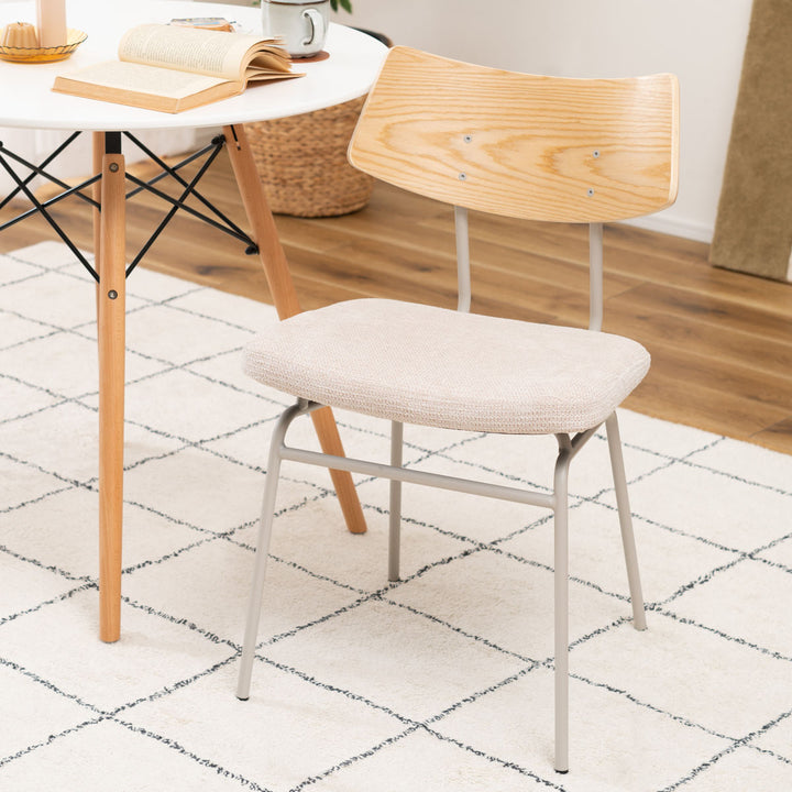 ダイニングチェア座面高47cmスチール脚