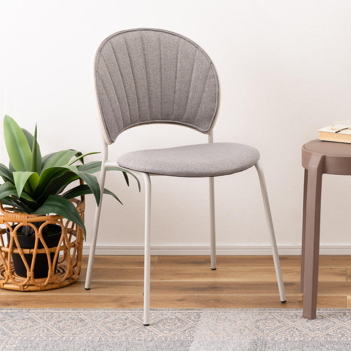 ダイニングチェア座面高45cmくすみカラーファブリック座面