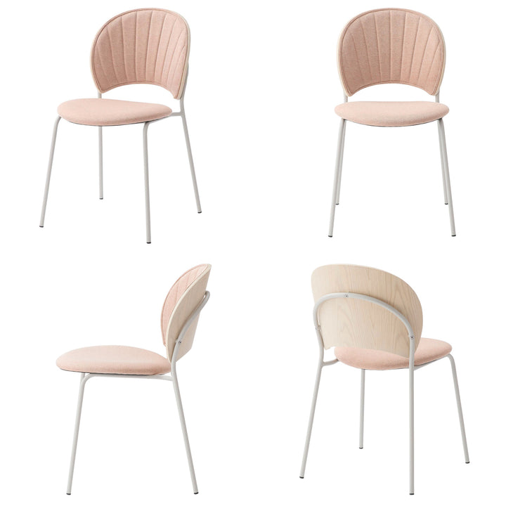 ダイニングチェア座面高45cmくすみカラーファブリック座面