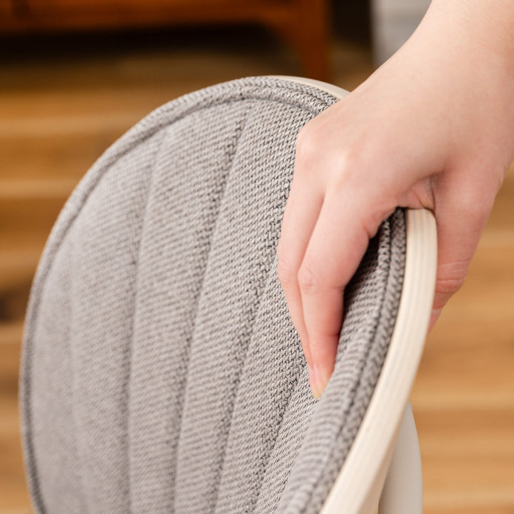 ダイニングチェア座面高45cmくすみカラーファブリック座面