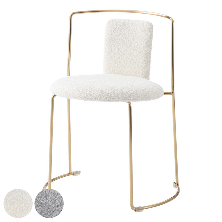 ダイニングチェア座面高48cm丸座面アンティークゴールド