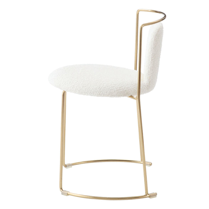 ダイニングチェア座面高48cm丸座面アンティークゴールド