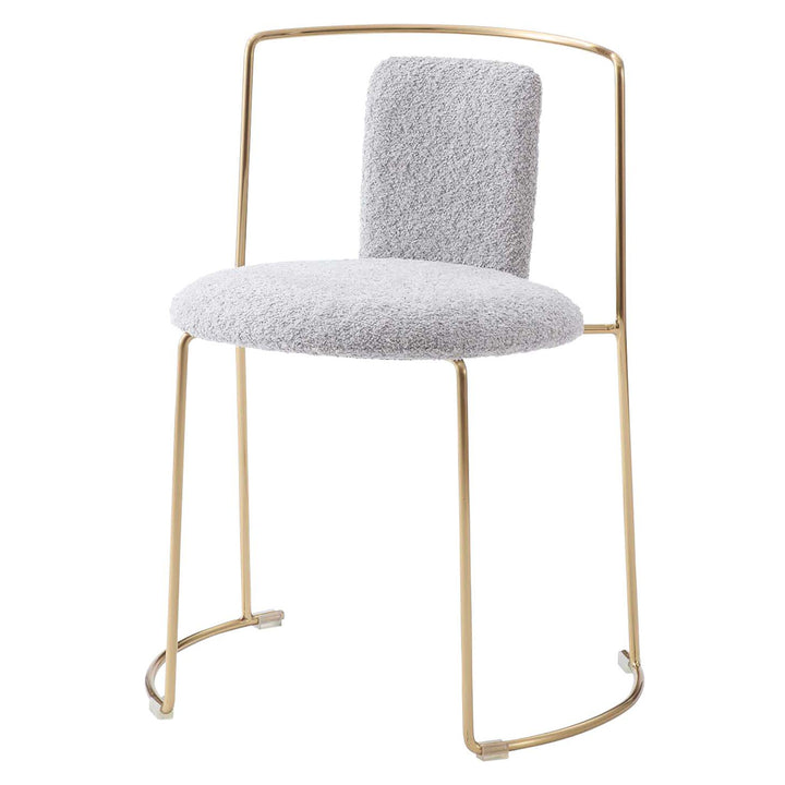 ダイニングチェア座面高48cm丸座面アンティークゴールド