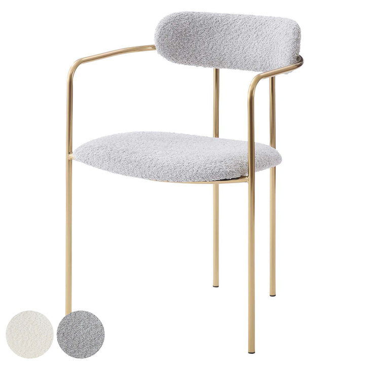 ダイニングチェア座面高46cmアームチェアアンティークゴールド