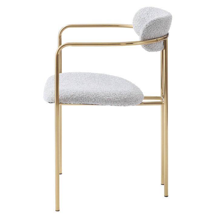 ダイニングチェア座面高46cmアームチェアアンティークゴールド