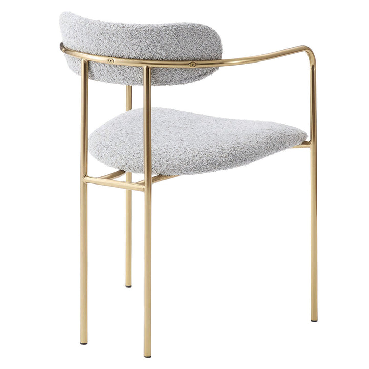 ダイニングチェア座面高46cmアームチェアアンティークゴールド