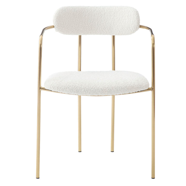 ダイニングチェア座面高46cmアームチェアアンティークゴールド