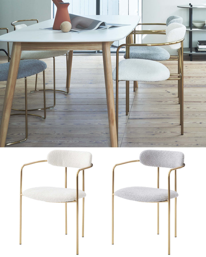 ダイニングチェア座面高46cmアームチェアアンティークゴールド