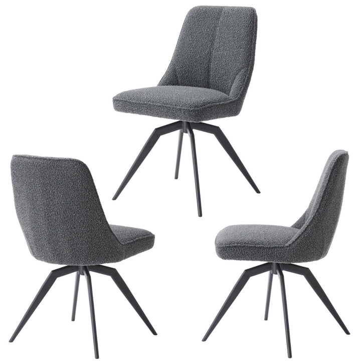 ダイニングチェア座面高49cm回転ファブリック