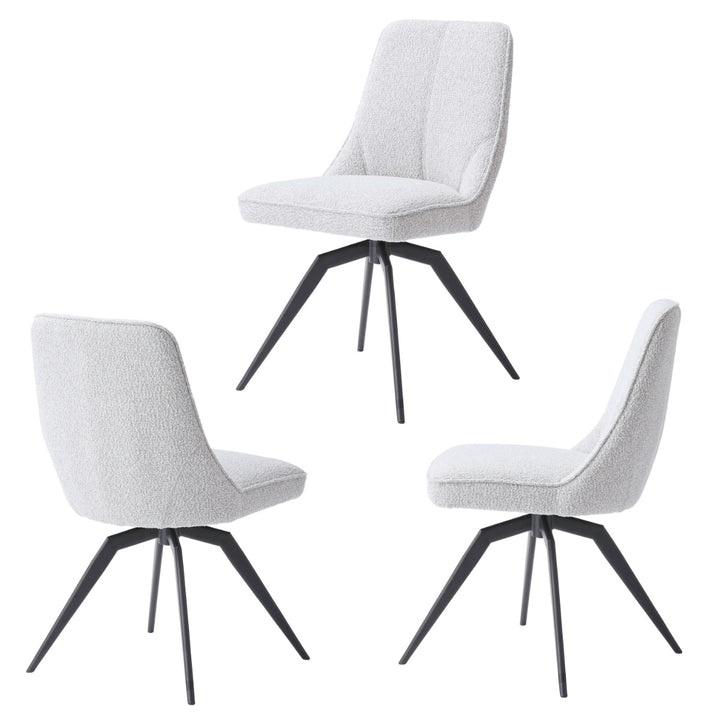 ダイニングチェア座面高49cm回転ファブリック