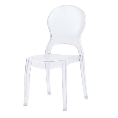 ダイニングチェア 座面高45cm クリアカラー スタッキング