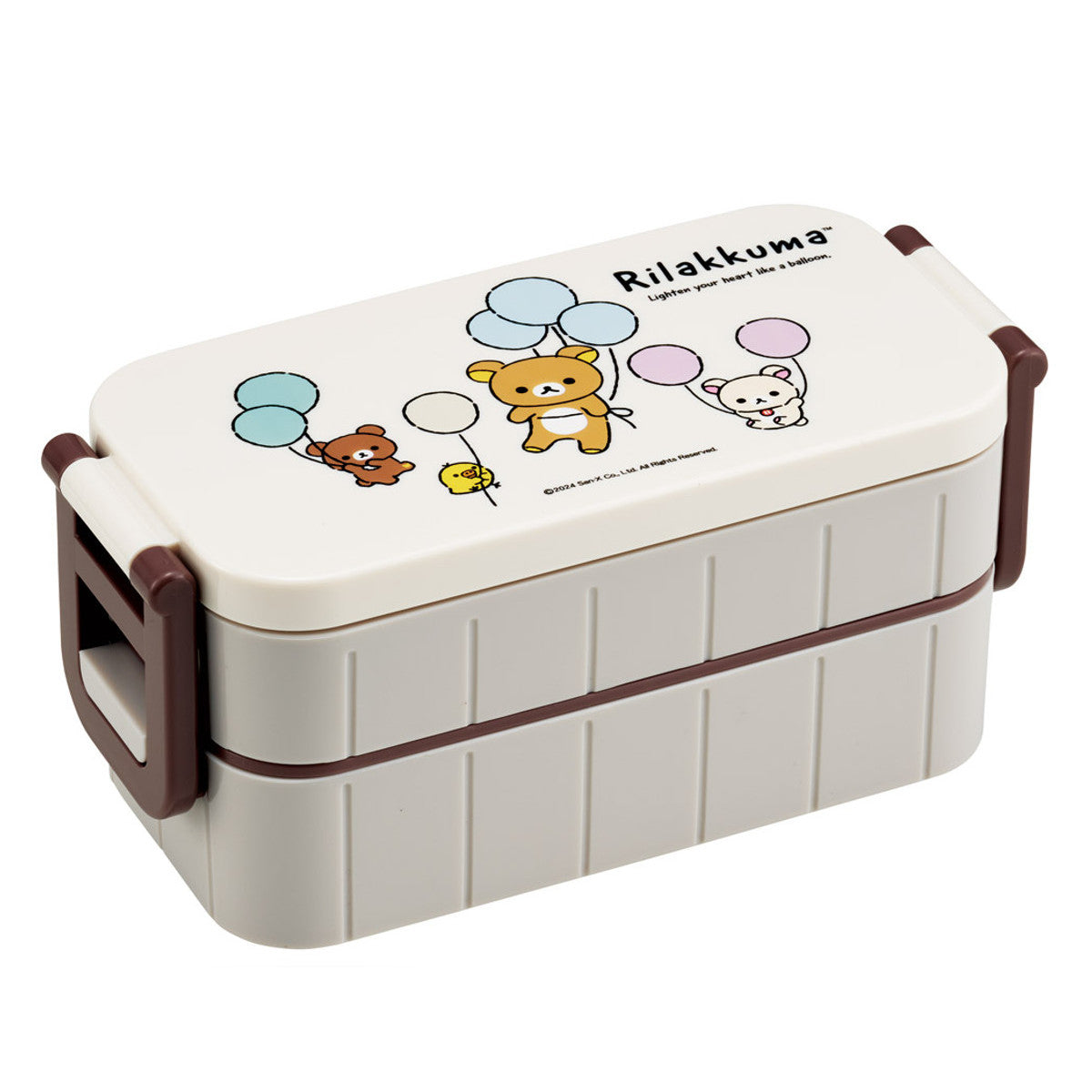 弁当箱 2段 600ml 抗菌タイトランチボックス リラックマ ふわっと風船