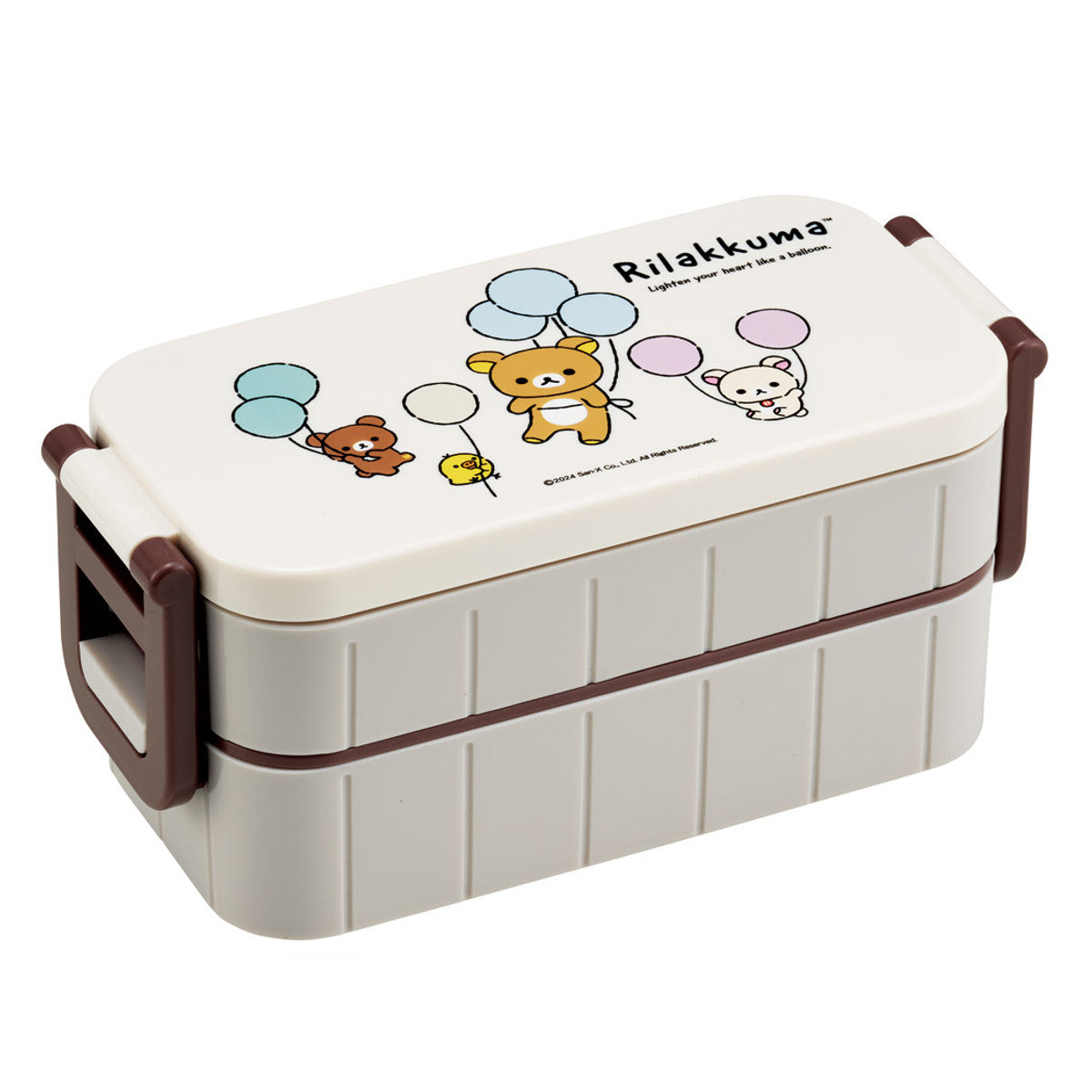 弁当箱 2段 600ml 抗菌タイトランチボックス リラックマ ふわっと風船