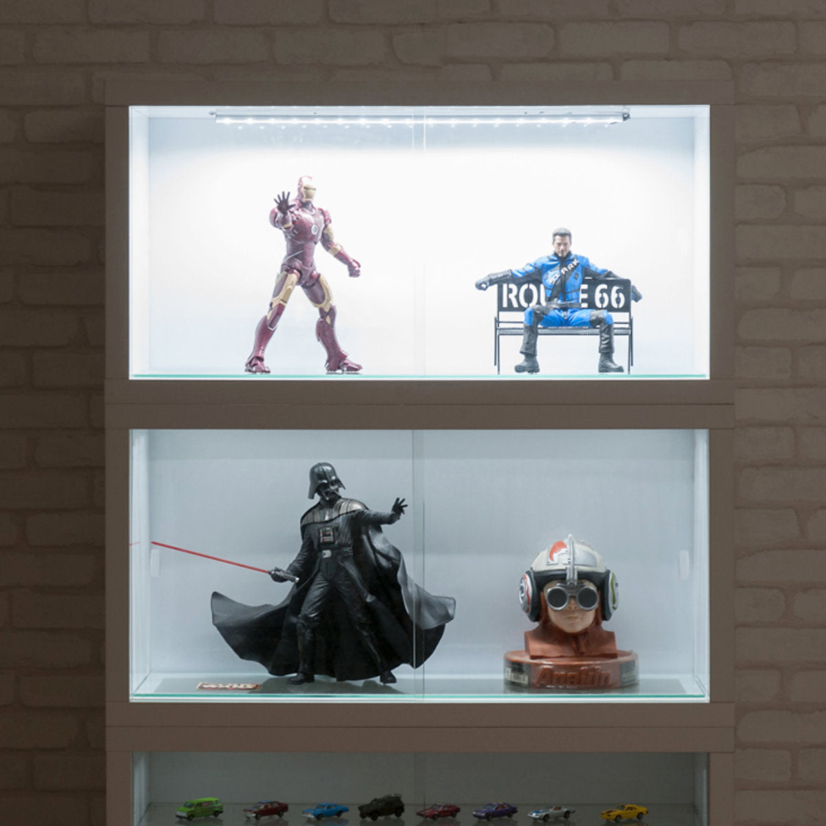 コレクションボード オープンタイプ LEDライト付き 幅90cm 艶有り