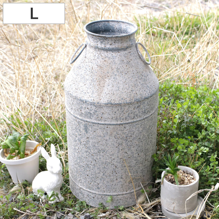 ガーデンオーナメントファーマーミルクカンL