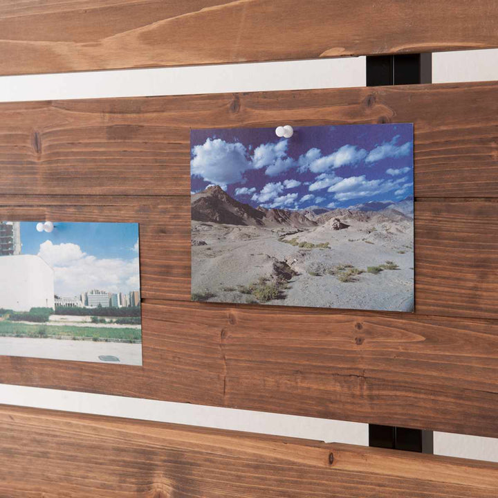 突っ張りウォールパーテーション幅56cmフック6個付天然木日本製