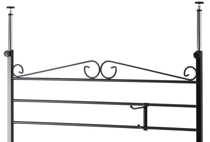 突っ張りラダーラック幅95cmフック5個棚板1枚付きカールデザイン