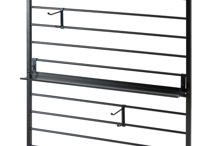 突っ張りラダーラック幅95cmフック5個棚板1枚付きカールデザイン