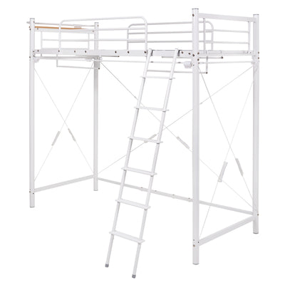 ロフトベッド シングル スーパーハイタイプ カーテン取付可能 2口コンセント付 2WAY