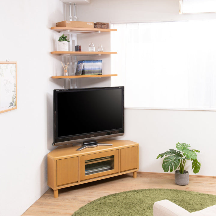 突っ張りコーナーラック3段可動棚日本製