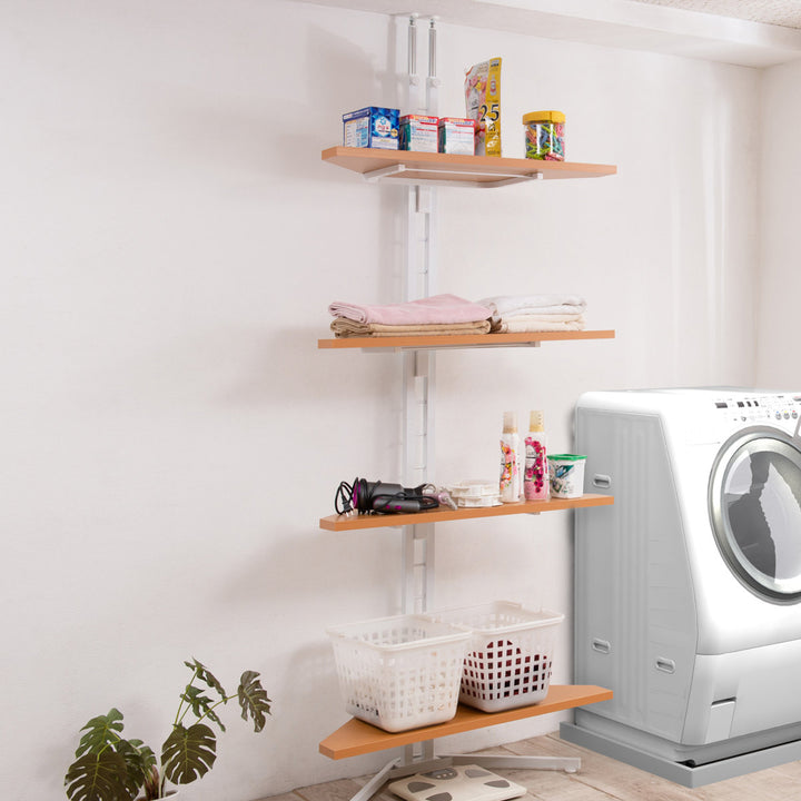 突っ張りコーナーラック3段可動棚日本製