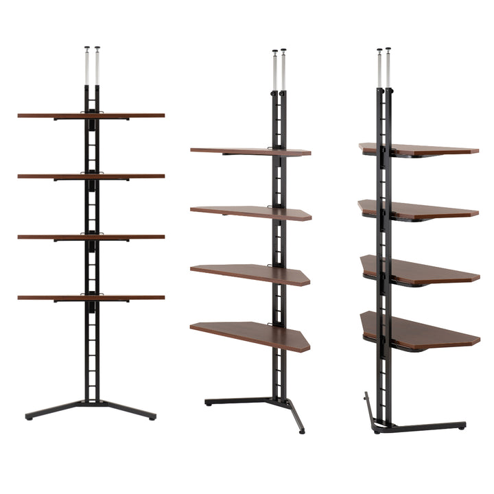 突っ張りコーナーラック4段可動棚日本製