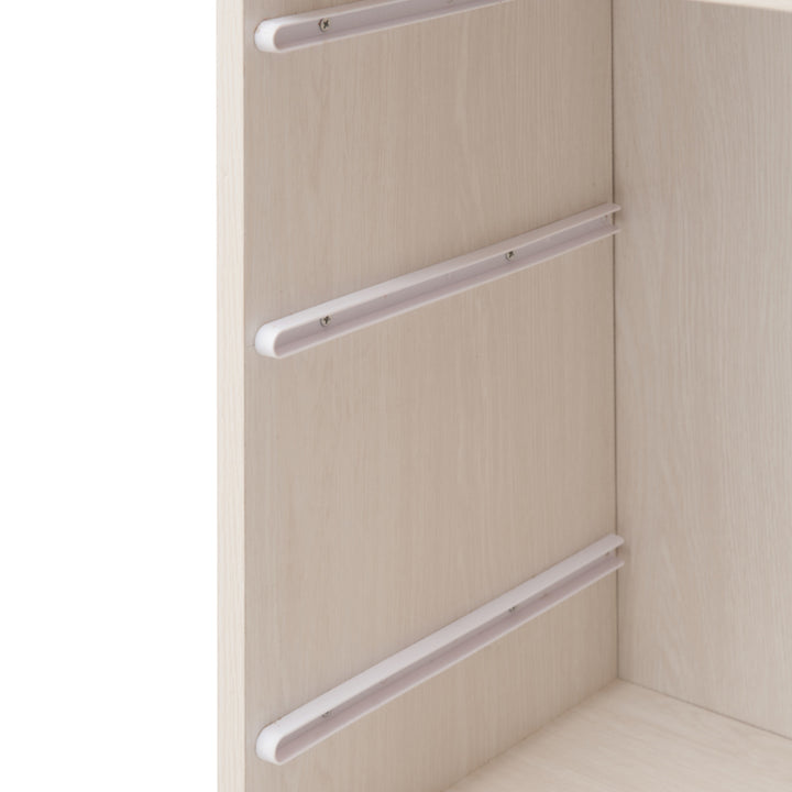 FAX台幅60cm幅木よけホワイト木目