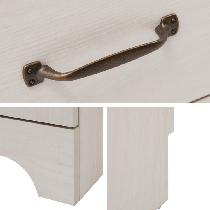 FAX台幅60cm幅木よけホワイト木目