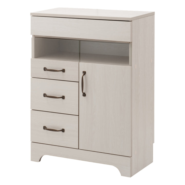 FAX台幅60cm幅木よけホワイト木目