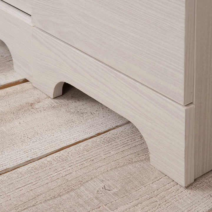 カウンター下収納スリムチェスト幅30cm4段ホワイト木目