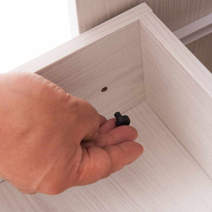 カウンター下収納スリムチェスト幅30cm4段ホワイト木目