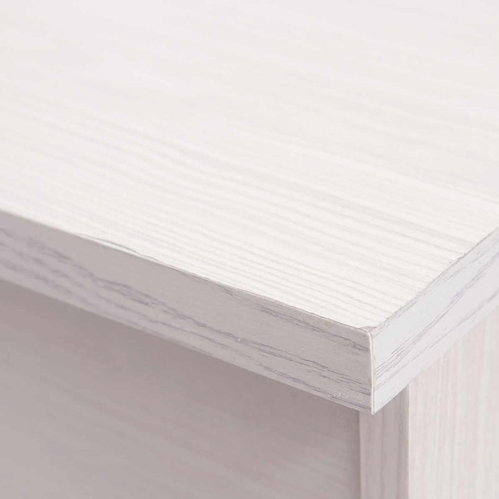 カウンター下収納幅80cm2分別ゴミ箱付隠す収納ホワイト木目