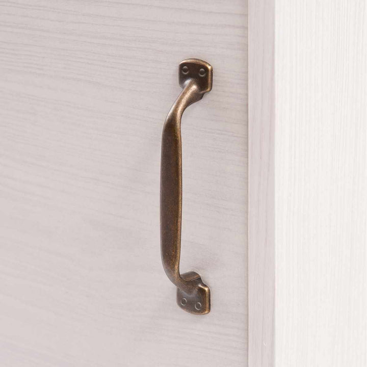 カウンター下収納幅80cm2分別ゴミ箱付隠す収納ホワイト木目