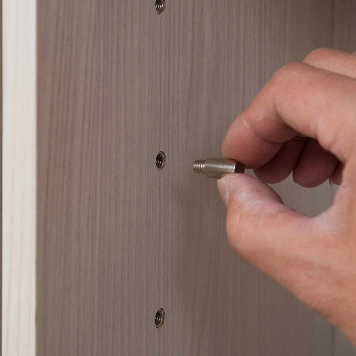 カウンター下収納幅80cm2分別ゴミ箱付隠す収納ホワイト木目