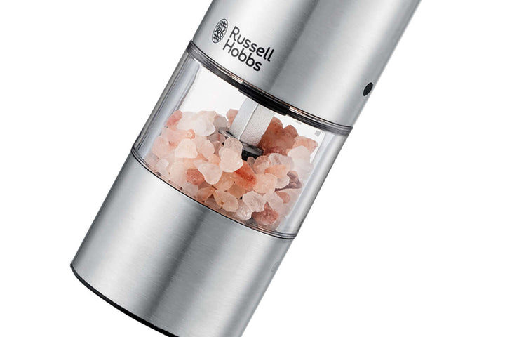 RussellHobbs充電式電動ミル2本セットソルト＆ペッパーミニ木台付きスパイスミル