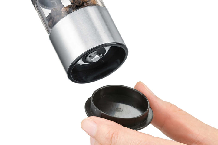 RussellHobbs充電式電動ミル2本セットソルト＆ペッパーミニ木台付きスパイスミル